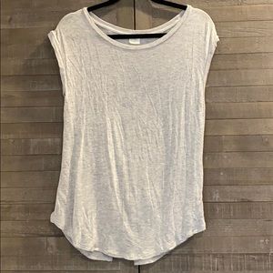 Basic grey tank top with open back